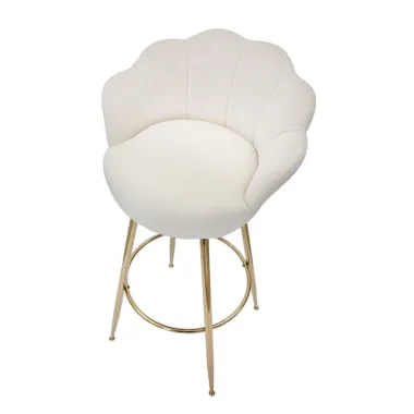 Stołek Barowy VIENNA Kremowy 55 53 110 cm (Wysokość siedziska 88 cm)